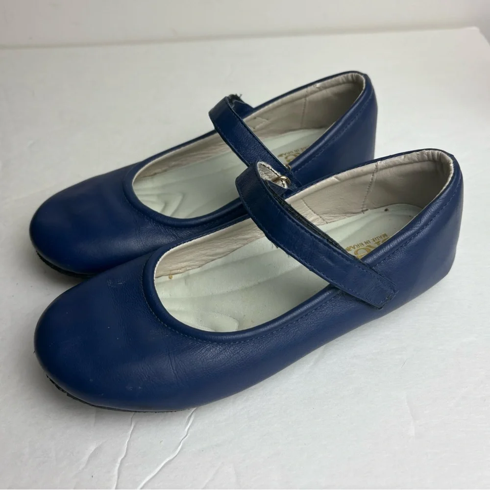 Toke Calcados Brazilian Baby Girls Leather Mary Jane Dress Shoes Size 31 US 12